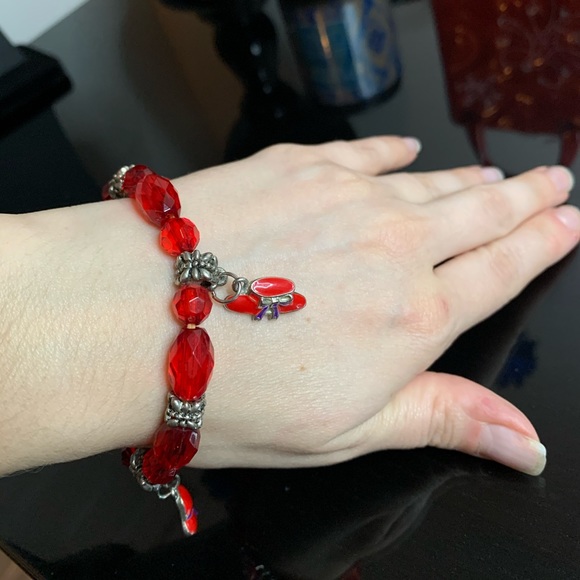 Read shiny beads bracelet with pendants❤️ - Picture 5 of 6